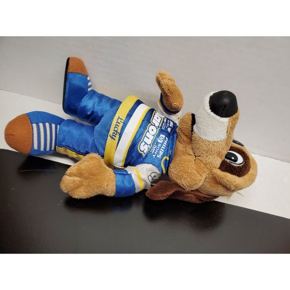 Aaron's Lucky Dog 10 Inch Plush in NASCAR uniform - Picture 3 of 8